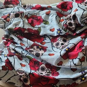 Floral Skull Print Swimsu